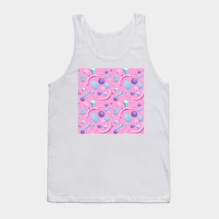 3D Shapes Background 2 Tank Top